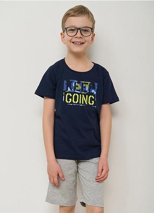 Комплект для мальчика шорты и футболка надпись ozkan 132473 фото