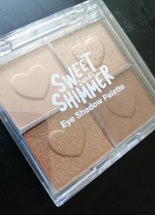 Sweet and shimmer eyeshadow palette jasmine la belle4 фото