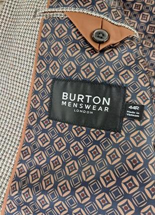 Брендовый стильный в клетку пиджак burton🤍🖤10 фото