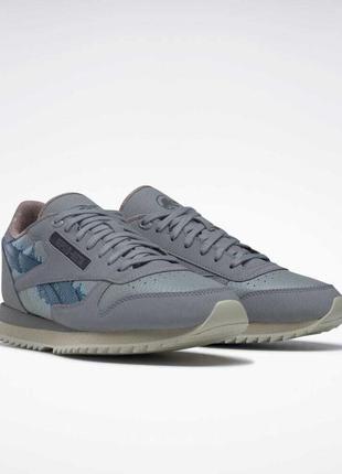 Кроссовки reebok x jurassic world classic leather ripple grey4 фото