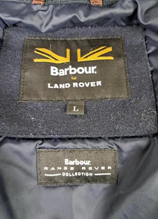 Брендова крута утеплена куртка з шкіряними вставками barbour land rover🔥9 фото