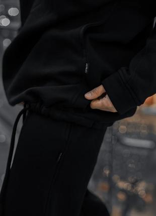Кофта мужская зимняя оверсайз черная худи зимнее мужское толстовка трехнитка с начесом2 фото