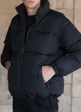 Мужская куртка зимняя до - 20*с flex черная теплая пуховик мужской зимний