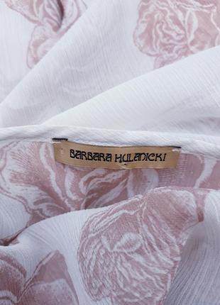 Кремовая рубашка с нежными розами ексклюзивная блузка5 фото