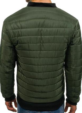 Куртка мужская демисезонная осенняя весенняя стеганая хаки  до -3*с | теплая на синтепоне3 фото