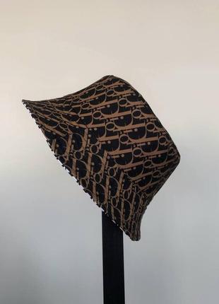 Панама мужская женская zebra весенняя осенняя летняя коттоновая черная-белая |