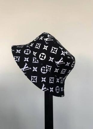 Панама мужская женская zebra весенняя осенняя летняя коттоновая черная-белая |