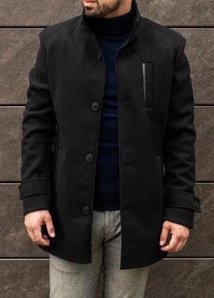 Мужское пальто кашемировое gang весеннее осеннее темно-серое пальто классическое демисезонное10 фото