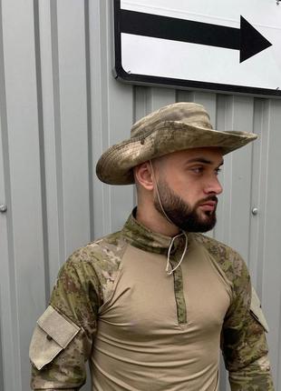 Панама мужская тактическая армейская hano камуфляжная песочная шляпа панама военная летняя с сеткой милитари1 фото