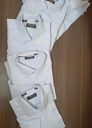 Белая рубашка (рубашка) для мальчика длинный рукав тм ayden2 фото
