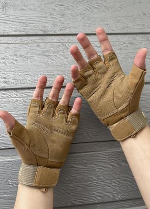 Тактичні рукавиці безпалі зсу захисні чоловічі tactik пісочні рукавички без пальців військові армійські8 фото