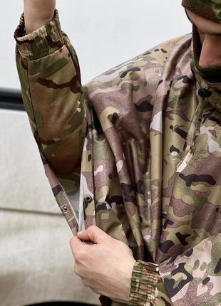 Дощовик тактичний зсу плащ мультикам камуфляж армійський дощовик пончо військовий накидка з капюшоном6 фото