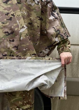 Дождевик тактический зсу плащ мультикам камуфляж армейский дождевик пончо военный накидка с капюшоном7 фото