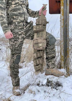 Пояс тактичний армійський військовий ремінь tera пісочний розвантаження тактичне з підсумками пісочний1 фото