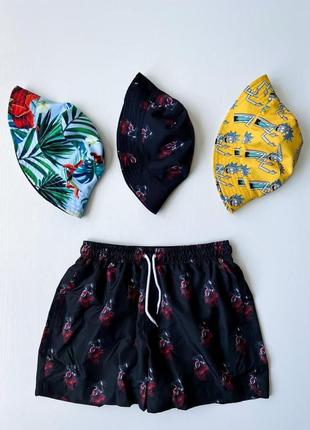Шорти пляжні чоловічі плавки літні cinemato чорні | плавальні шорти з сіткою топ якості6 фото