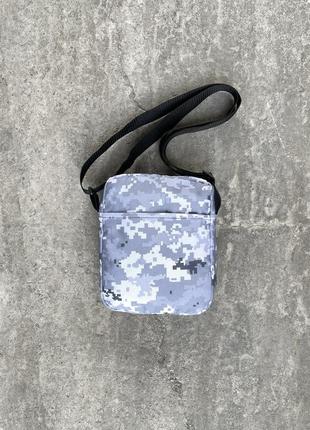 Барсетка мужская камуфляжная taktic хаки темный камуфляж  сумка через плечо мессенджер тканевый милитари5 фото