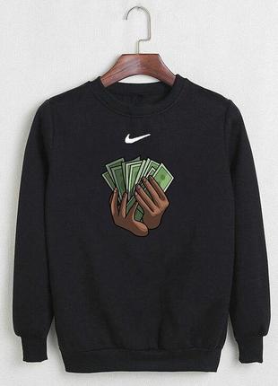 Кофта чоловіча nike cash весняна осіння демісезонна чорна світшот чоловічий трикотажний найк