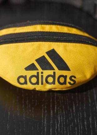 Сумка через плече adidas (адідас) жовта  бананка чоловіча жіноча сумка на пояс тканинна2 фото