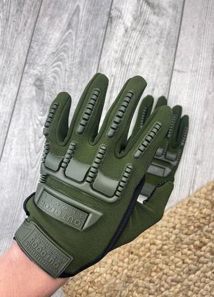 Перчатки тактические мужские защитные m-glove хаки штурмовые перчатки полнопалые армейские