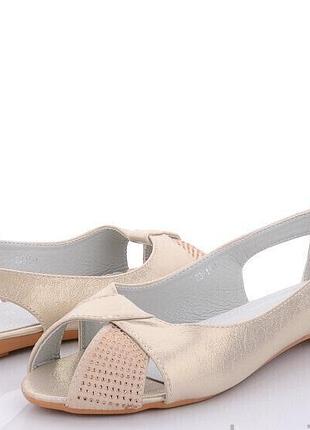 Летние балетки открытый носок большого размера