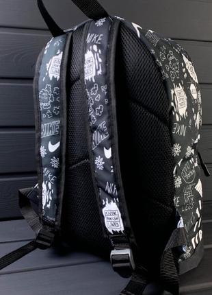 Рюкзак чоловічий жіночий молодіжний nike sneakers спортивний чорний | стильний міський портфель найк з принтом шкільний сумка6 фото