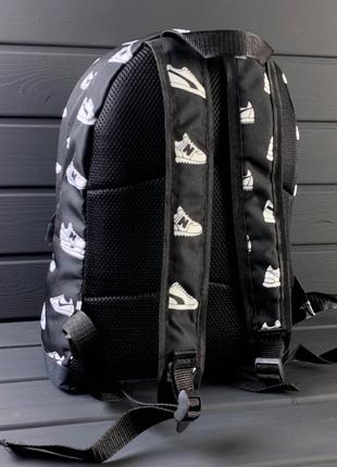 Рюкзак чоловічий жіночий молодіжний nike sneakers спортивний чорний | стильний міський портфель найк з принтом шкільний сумка3 фото
