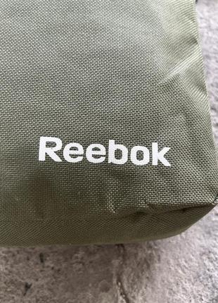 Барсетка мужская reebok хаки сумка через плечо спортивная рибок мессенджер тканевый2 фото