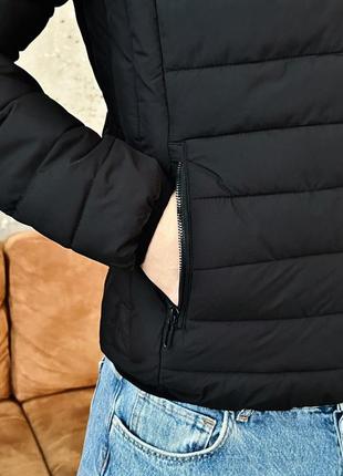 Куртка мужская демисезонная с капюшоном до 0*с ram black пуховик весенний осенний6 фото