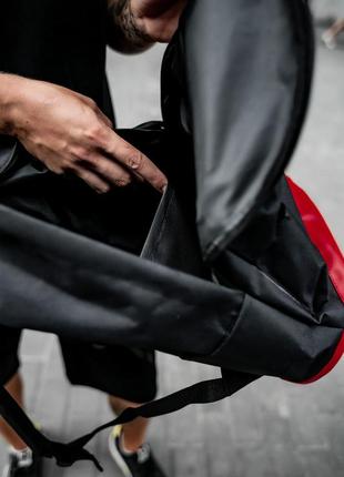 Рюкзак городской спортивный nike cl мужской женский черный-красный портфель тканевый молодежный сумка найк3 фото