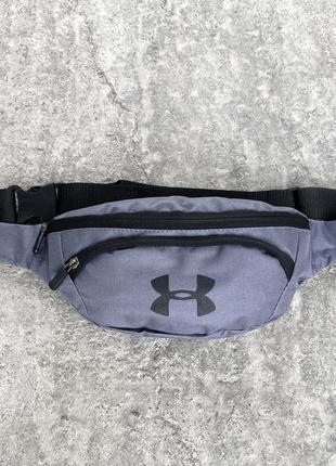 Бананка поясна under armour чоловіча сіра сумка через плече спортивна андер армор