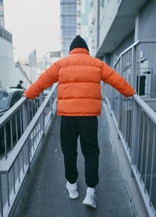 Мужская куртка зимняя до - 20*с теплая дутая flex короткая оранжевая пуховик мужской зимний3 фото