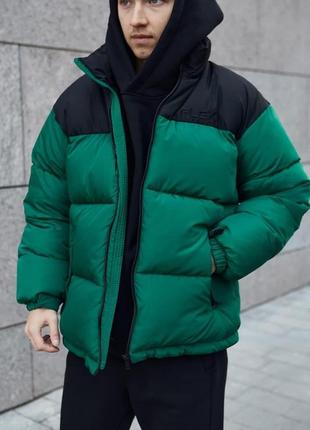 Мужская куртка зимняя до - 20*с теплая дутая flex короткая оранжевая пуховик мужской зимний9 фото
