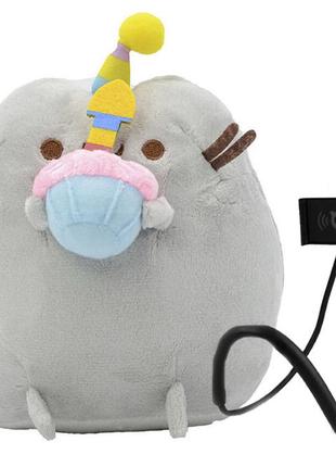 Мягкая игрушка пушин кэт pusheen cat s&t 23х25 см с кексом и держатель для мобильного телефона(vol-10033)