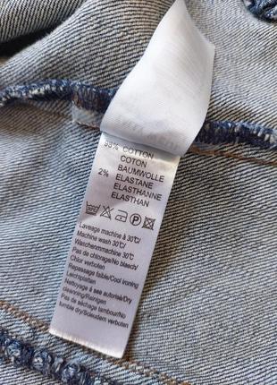 Женская джинсовая синяя жилетка на пуговицах с карманами от бренда tally weijl4 фото