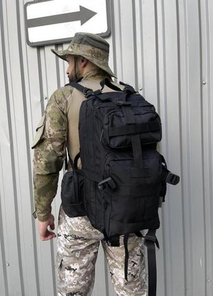 Рюкзак тактичний армійський військовий чоловічий shark на 50 літрів чорний сумка армійська