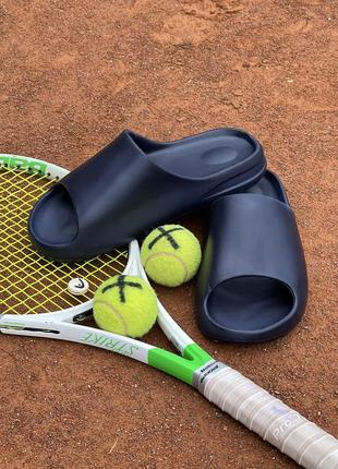 Сланцы мужские гладкие int синие шлепки модные резиновые на лето мужские тапки шлепанцы пляжные