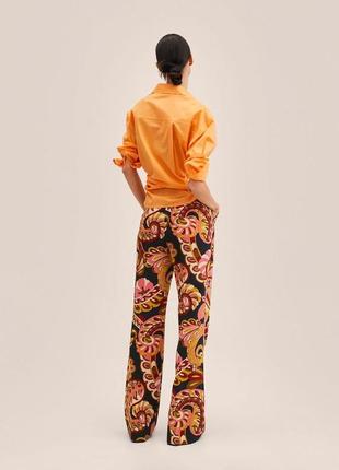 Новые штаны mango, яркие, высокая посадка, клёш1 фото