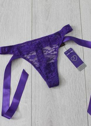 Фіолетові мереживні трусики lovehoney lingerie