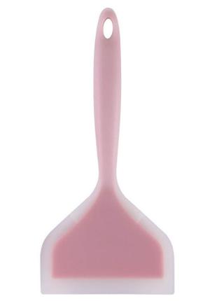 Лопатка с антипригарным покрытием 2life нейлон+силикон 25,7х12 см розовый (n-1847)