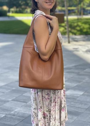 Кожаная рыжая сумка на плечо arden, италия, цвета в ассортименте