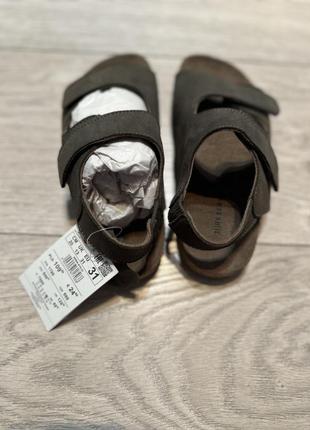 Шкіряні сандалі, босоніжки для хлопчика reserved хакі кежуал2 фото