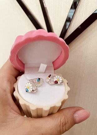 Срібні дитячі сережки 925 проба (серебро, срібло)