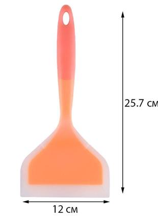 Набір антипригарний килимок-сітка для bbq і гриля і лопатка з антипригарним покриттям orange (vol-1206)9 фото