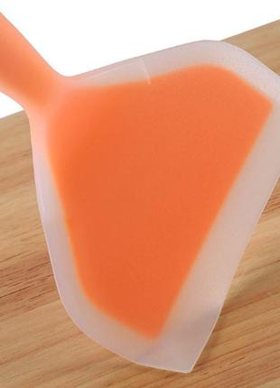 Набір антипригарний килимок-сітка для bbq і гриля і лопатка з антипригарним покриттям orange (vol-1206)10 фото