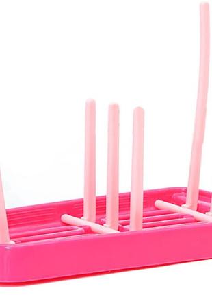 Сушилка универсальная для сосок, бутылочек и другой посуды розовый (vol-10237)