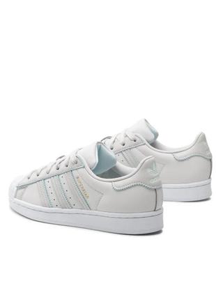 Кроссовки adidas superstar серые мятные4 фото