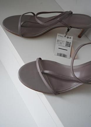 Кожаные сандалии с ремешками mango3 фото