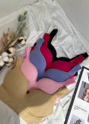 Бесшовный бюстгальтер 3d топ без косточек пуш-ап 5 цветов7 фото