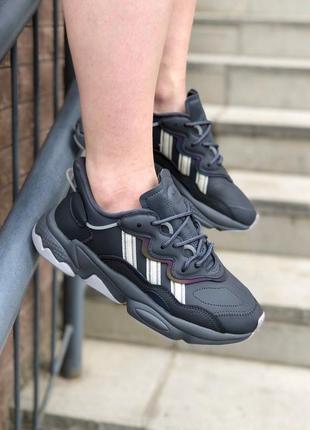 Жіночі кросівки adidas ozweego dark grey2 фото