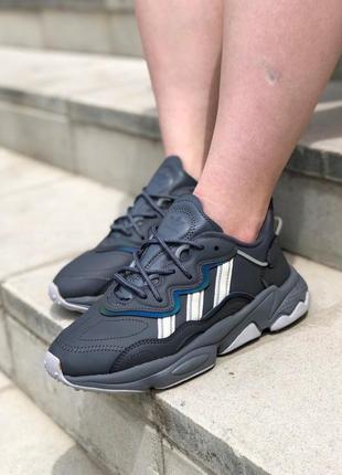 Жіночі кросівки adidas ozweego dark grey1 фото